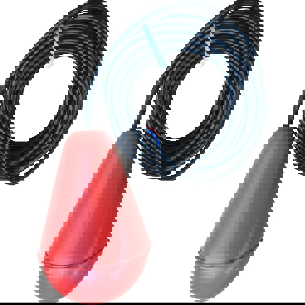 Float Switches; Pump Type: Float Switch; For Use With: Septic/Grinder Pumps; Float Style: Internally Weighted Float Switch; Voltage (AC): 3.3V DC; 120V AC; 220V AC; 12V DC; Horsepower: 1/2; Amperage Rating: 13.0000; Cord Length: 20; Mount Type: Drop-in; M